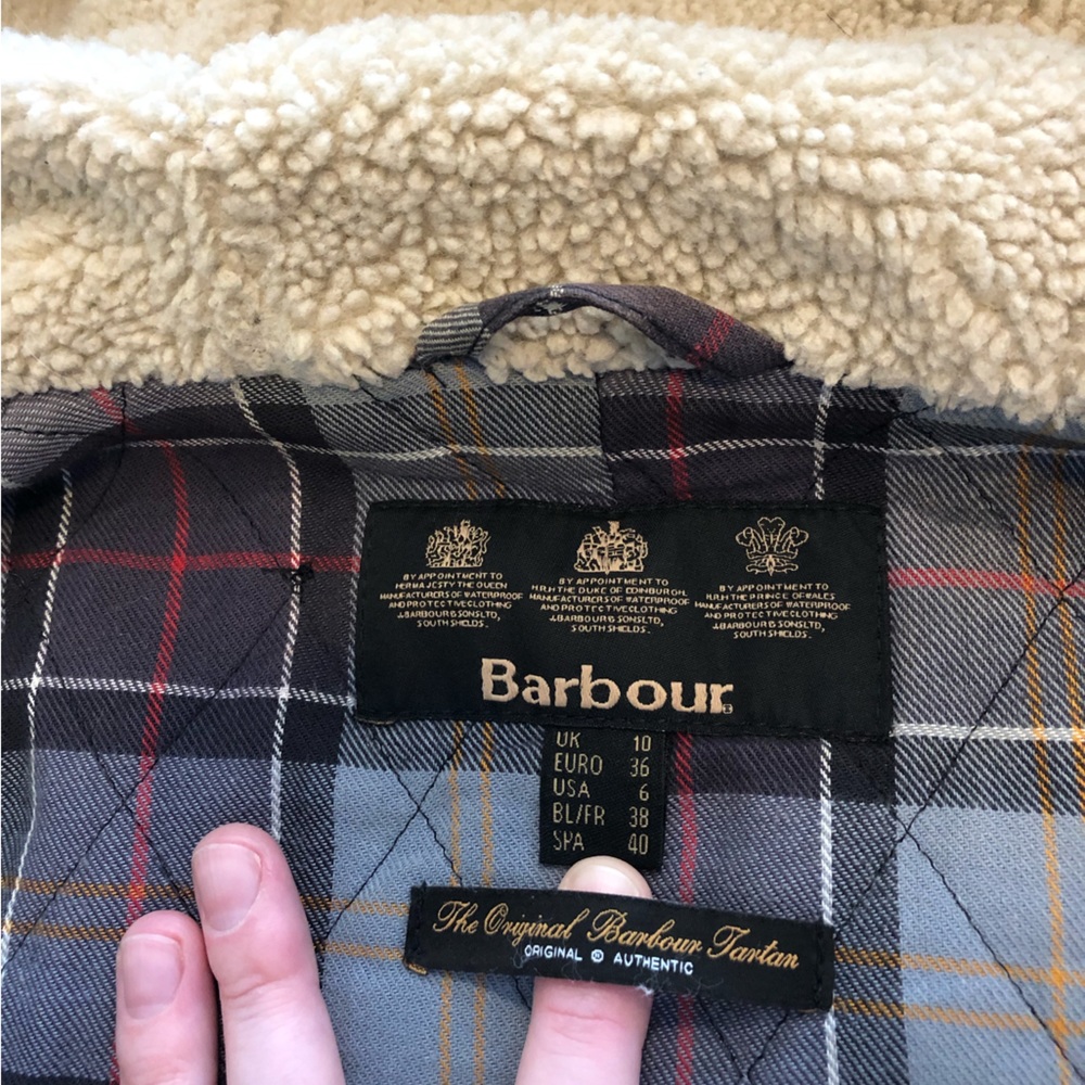 SOLD Barbour Kelsall Waxed Cotton Jacket US6/UK10 - Picture 8 of 11
